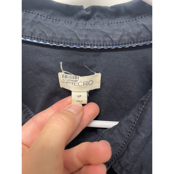 Pilcro Anthropologie Pintuck Mini Button front long sleeve shirt dress black LP - Picture 4 of 10